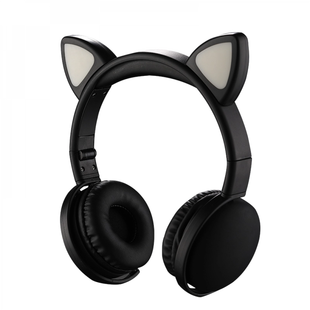 Headphones with cat discount ears and mic